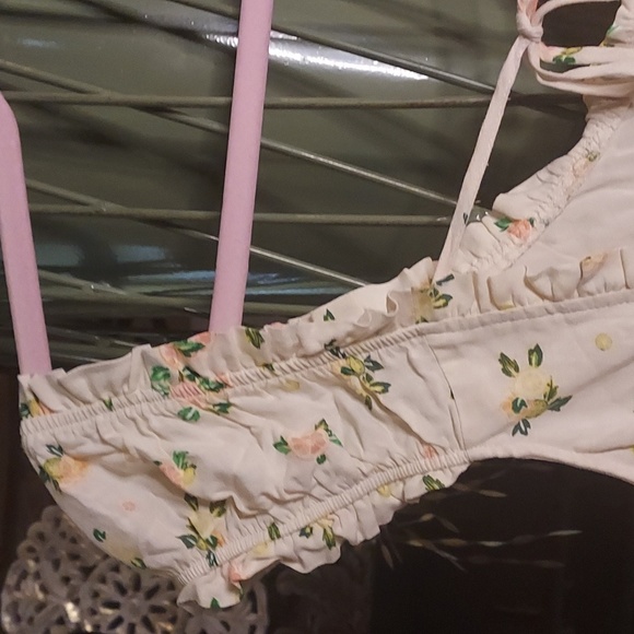 FREE PEOPLE Citrus Surprise Ruffled Open Tie Back Dress - Picture 2 of 12